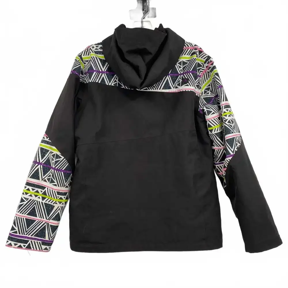 Marmot Girls Black Purple Geometric Ski Coat & Snow Pants Set | LG Regular